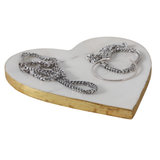 Gold Rimmed Heart Tray