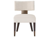 Loleta Side Dining Chair – Walnut & Brass Accent