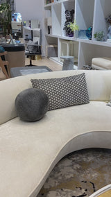 Black Grey Rectangle Pillow