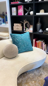 Italian Teal Cut Velvet