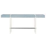 Vineyard Haven Console Table – Blue Seagrass with Acrylic Legs