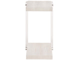 St. Kitts Accent Table – White Sand with Acrylic Legs