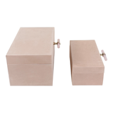 Halofax Tan Suede Boxes