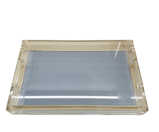 SILVER ACRYLIC VANITY TRAY