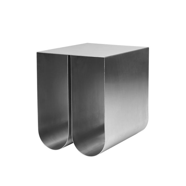 Kristina Dam Studio Curved Side Table, Stainless Steel
