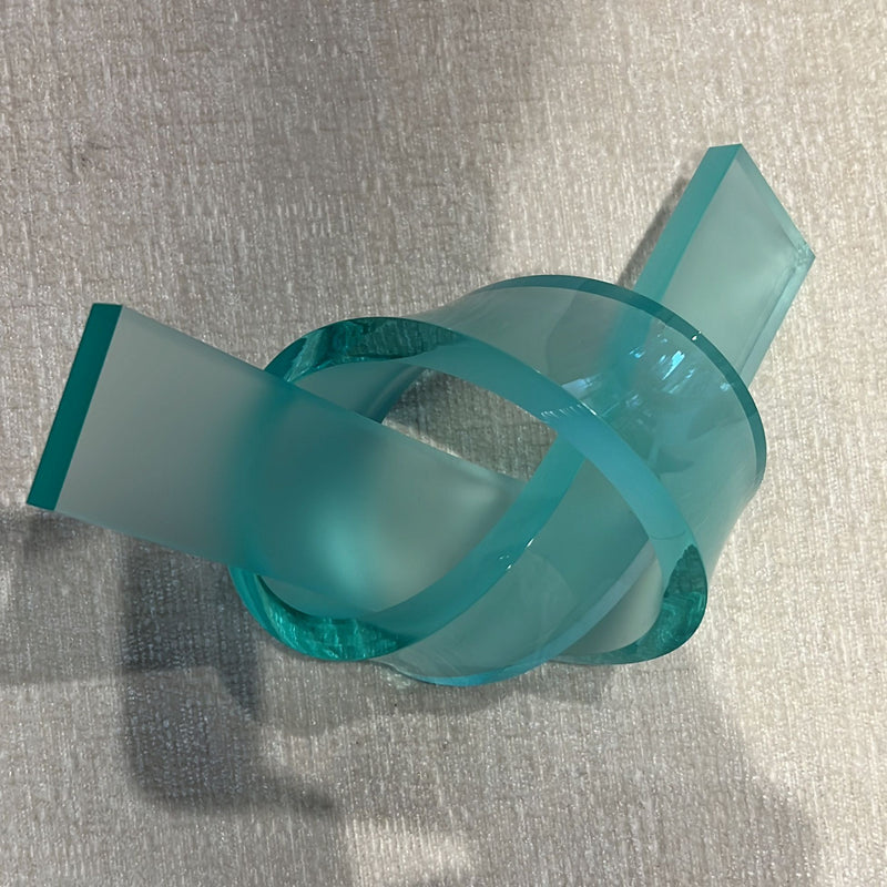 Matte Glass Green Love Knot