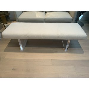 Lucite with Shearling Bench