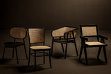 Delphi Chair with Caning, Charcoal Black