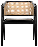 Delphi Chair with Caning, Charcoal Black