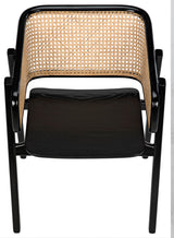 Delphi Chair with Caning, Charcoal Black