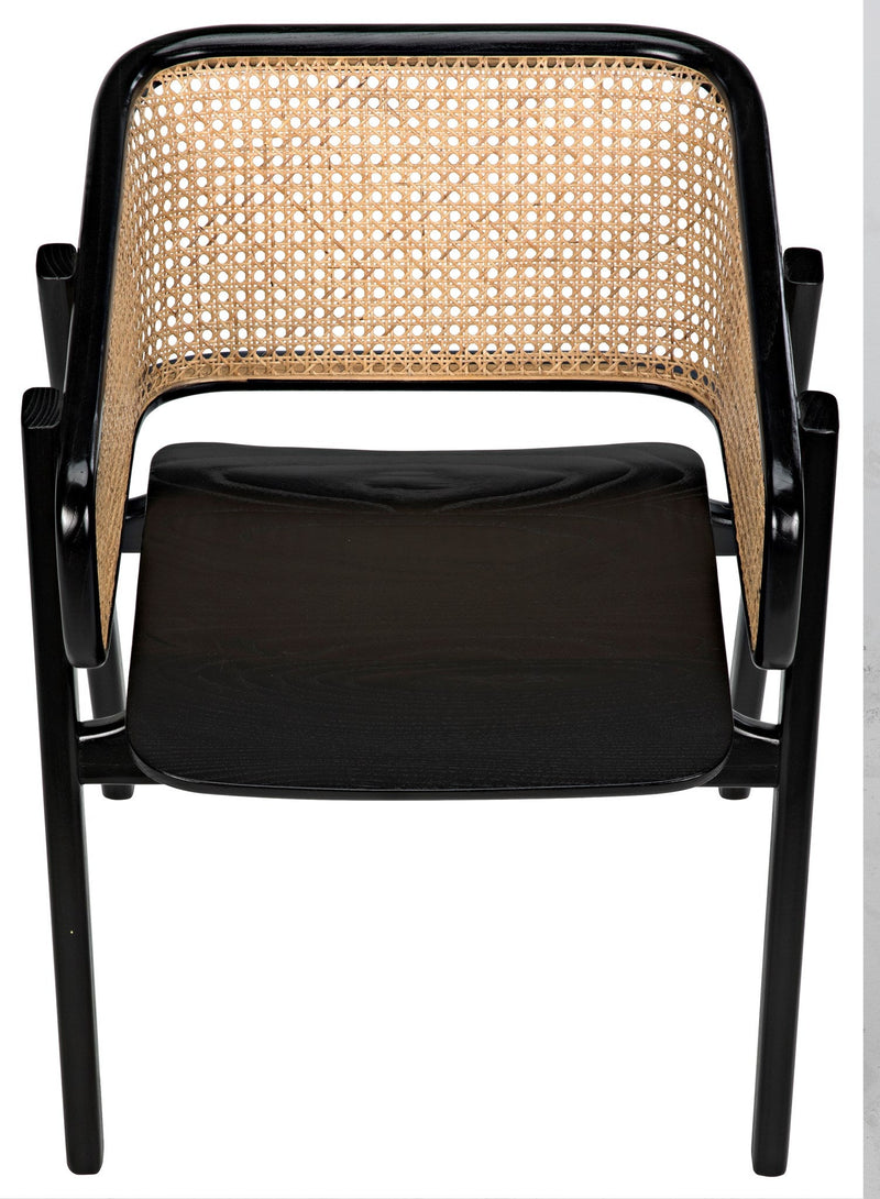 Delphi Chair with Caning, Charcoal Black