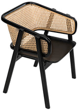 Delphi Chair with Caning, Charcoal Black