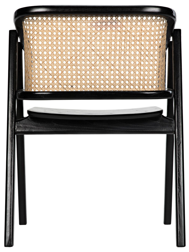 Delphi Chair with Caning, Charcoal Black