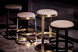 Dior Counter Stool, Metal with Brass Finish