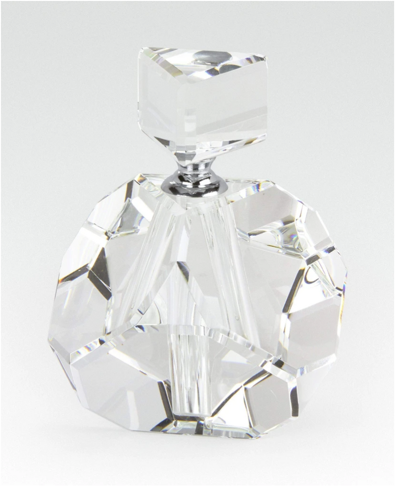 CRYSTAL GLASS PERFUME BOTTLE - DIAMOND