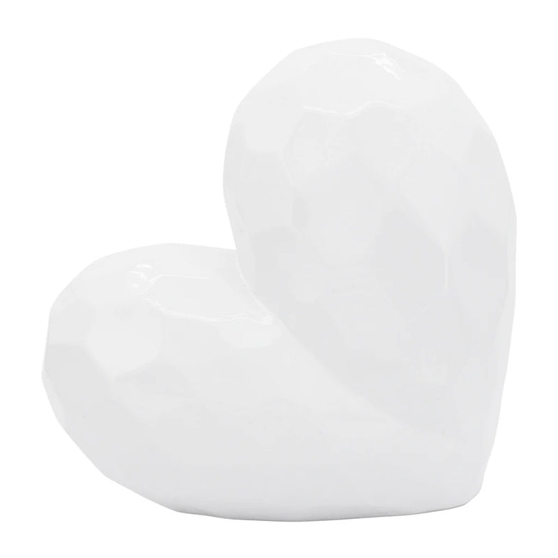 White Ceramic Heart Large