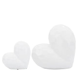 White Ceramic Heart Large
