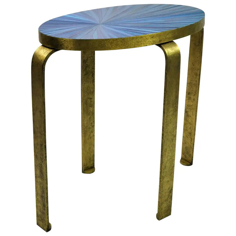 BLUE STRAW MARQUETRY TOP (SPECIAL HEIGHT)