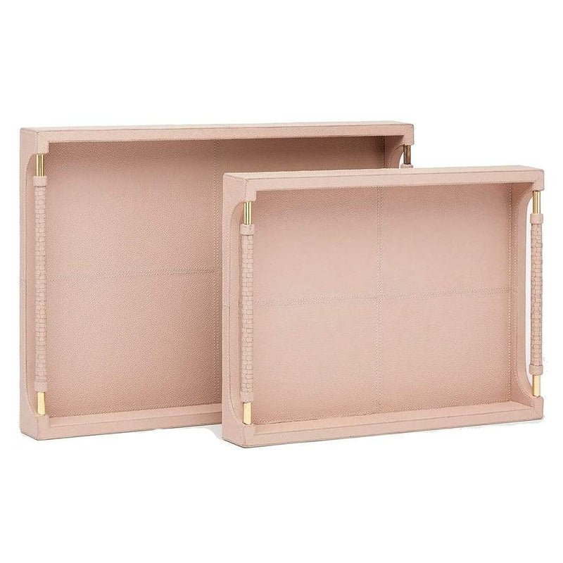 Pink Full Grain Leather Tray LARGE