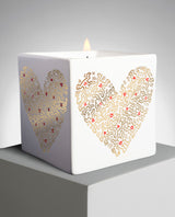Keith HARING ”Gold Pattern Heart” Square Candle