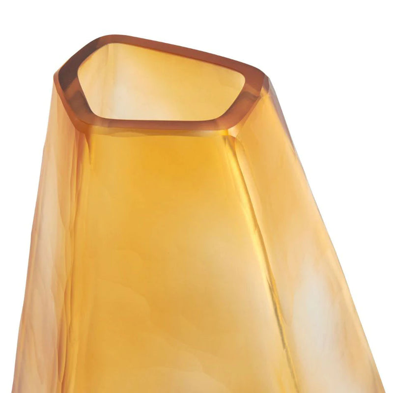 Asscher Vase, Amber