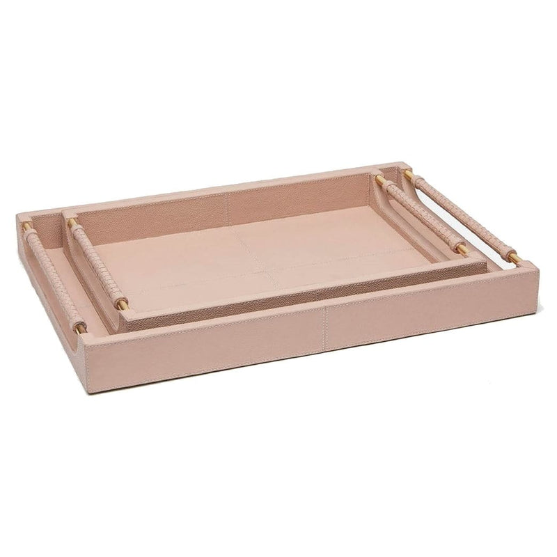 Pink Full Grain Leather Tray LARGE