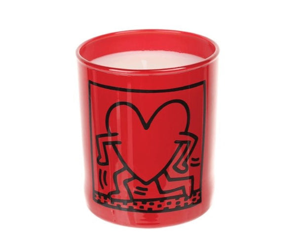Keith HARING "Red Running Heart" perfumed candle