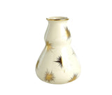 SM Cream & Gold Starburst Vase