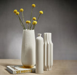 Kihoku Tall Ceramic Vase - White