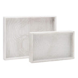 White Marble Etched Tray