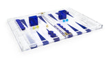 Acrylic/Blue Backgammon