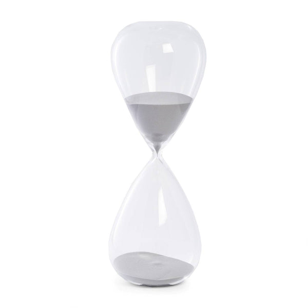 90 Minute Crystal Sand Timer with Grey Sand
