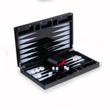 Acrylic 14" Backgammon Set, Black