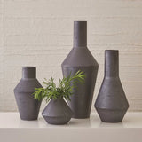 Shaker Vase-Graphite-Squat