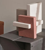 Pink Stone Block Sculpture