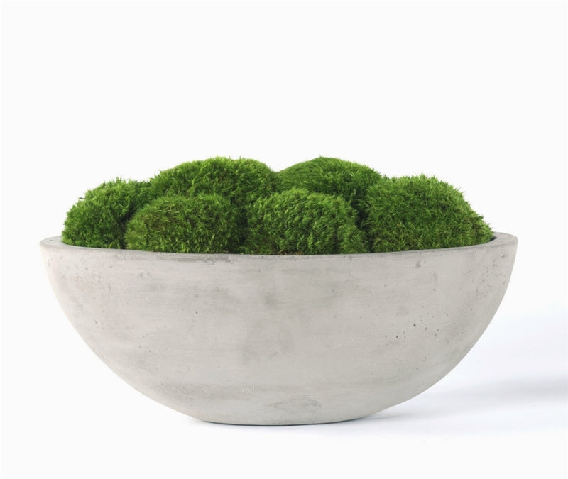 OVAL CENTER PIECE OF MOOD MOSS IN CONCRETE