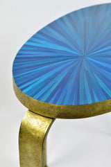 BLUE STRAW MARQUETRY TOP (SPECIAL HEIGHT)