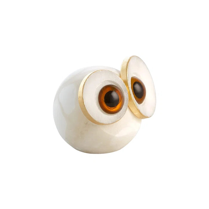 Alabaster Big Eyed Owl-Sm