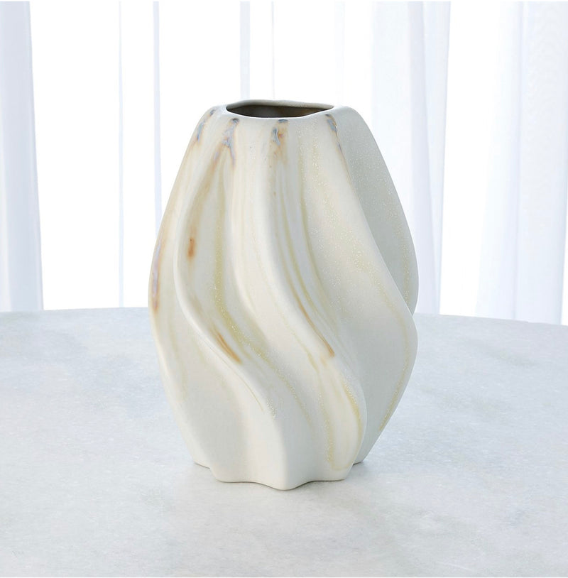 Twist Vase-Ivory