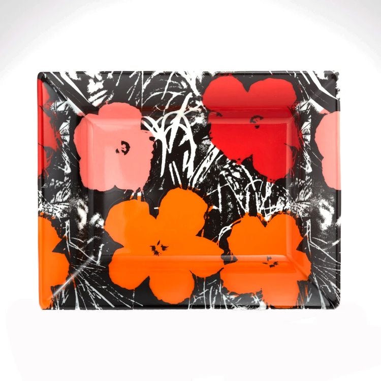 Andy WARHOL Tray in Limoges porcelain "Color Flowers"