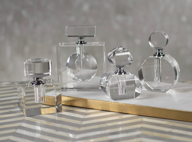 Glass Perfume Bottle -Cube